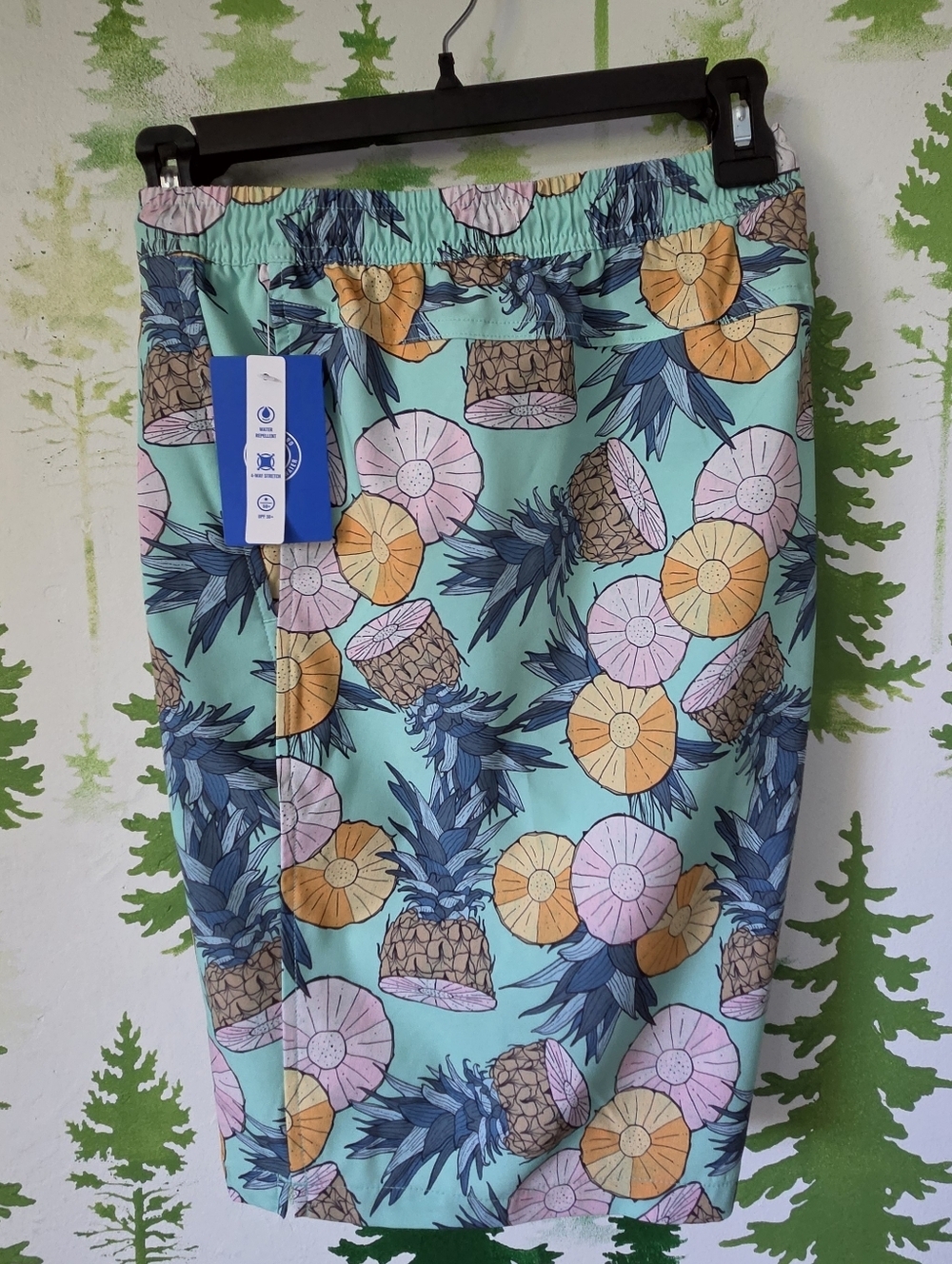 Hurley Mint Green Pineapple & Citrus Print Board Shorts